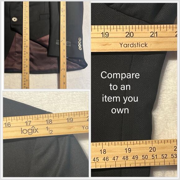 New Samuelsohn Blazer 40R Solid Black Sport Jacket Honeycomb Super 130s - Picture 12 of 16